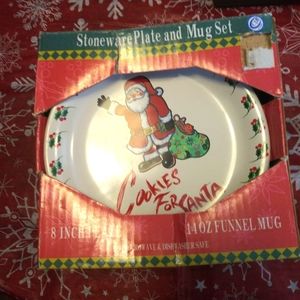 Santa plate and mug set